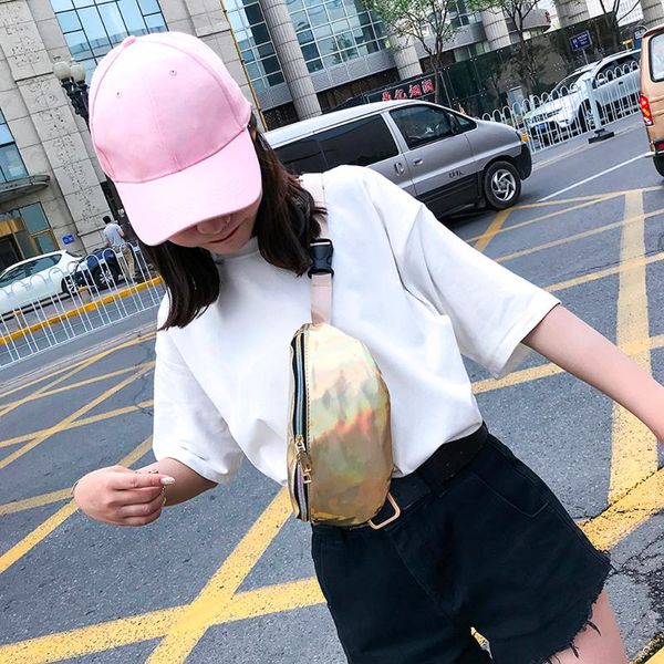 

women's waist bags fashion pvctransparent clear female shoulder bags luxury messenger bag banana waist packs retro chest bag