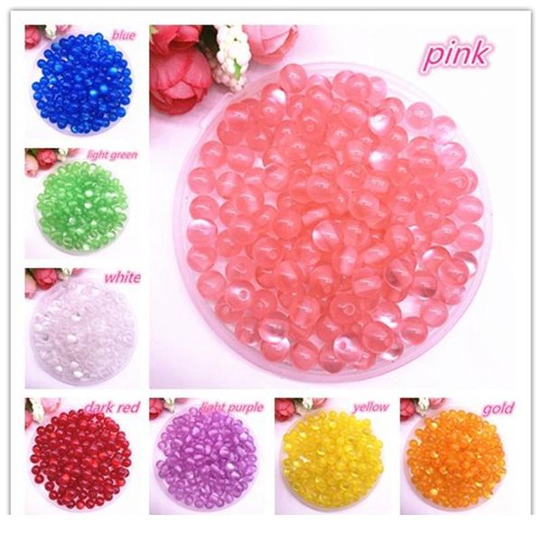 

new 50pcs/lot 8mm diy bracelet accessories children handcraft department round resin stripe beads for jewelry making qylmij