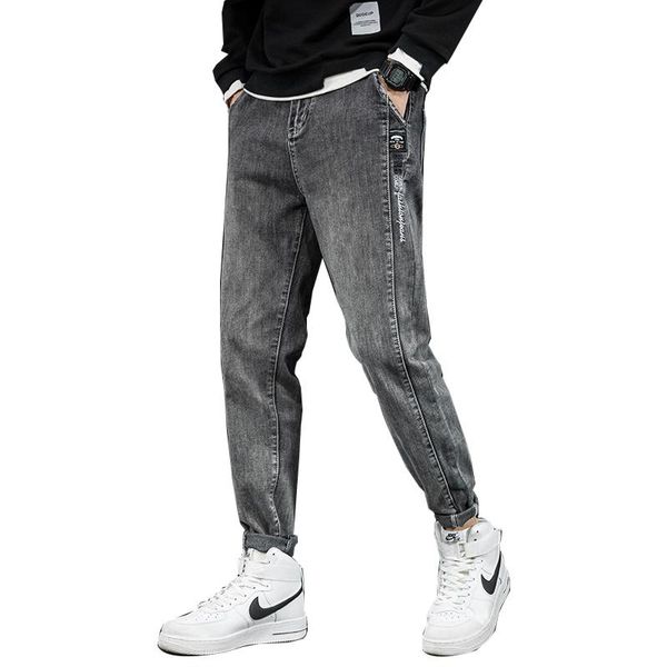 

men's jeans plus size 5xl 6xl 7xl fashion harem pants autumn hip hop loose feet denim trousers spring trend brand clothings, Blue