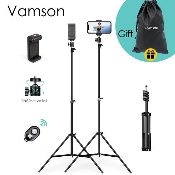 

vamson tripod compatible with most cell phones, digital cameras and action cameras for up,pgraphy,vlogging video etc vls03b