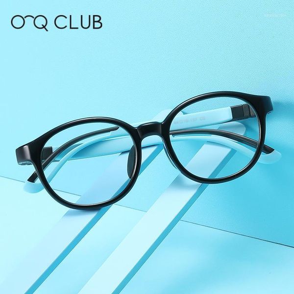 Moda de óculos de sol Frames O-q Clube Clube Kids Anti-azul óculos de bloqueio de luz TR90 Miopia de silicone Optical confortável flexível e óculos de computador