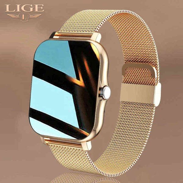 

lige digital watch women sport men watches electronic led ladies wrist watch for android ios fitness clock female watch 220105, Slivery;brown