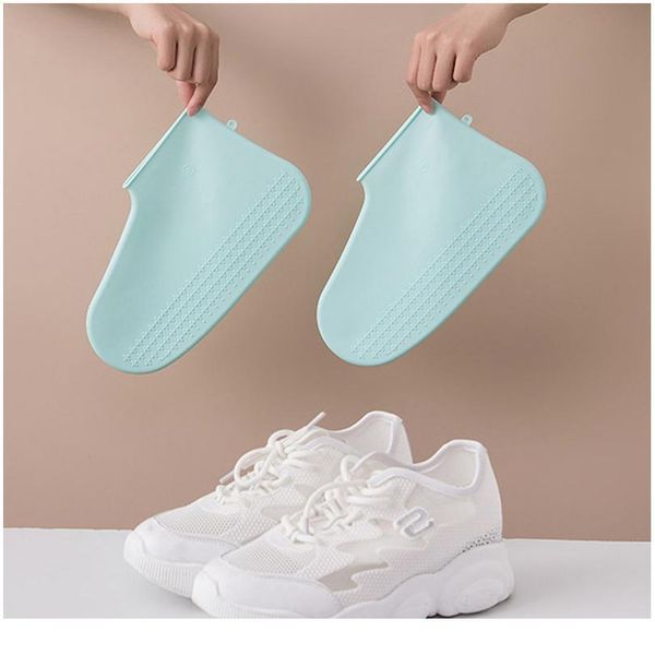 

sile \tshoes covers non-slip waterproof comfortable and wear-resistant easy to carry women's rain boots protection bbycag