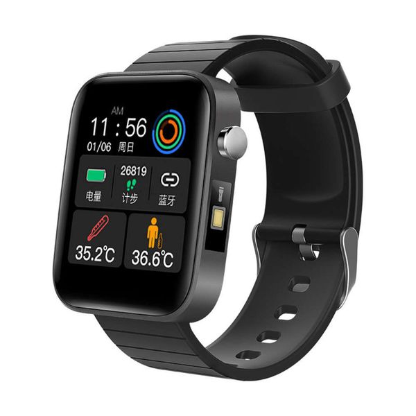 

measuring intelligent body bracelet new for temperature, ecg, heart rate, blood pressure, blood oxygen watch, step health monitoringuk8t, Slivery;brown