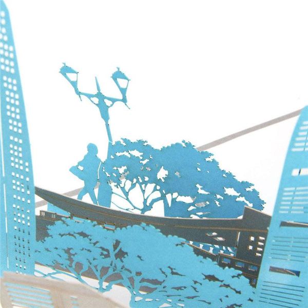 

3d лазерная вырезать ручной работы китайский китайский город шэньчжэнь городские бумаги пригласительные открытки открытки бизнес творческий