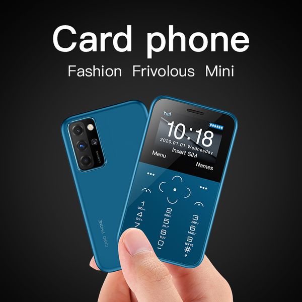 Novo SOYES S10P Mini Card Celular 2G GSM 800mAh Ultrafino Pequeno Portátil Aluno Backup Teclado Celular Quad Band Moda Crianças Telefones de Tamanho Pequeno