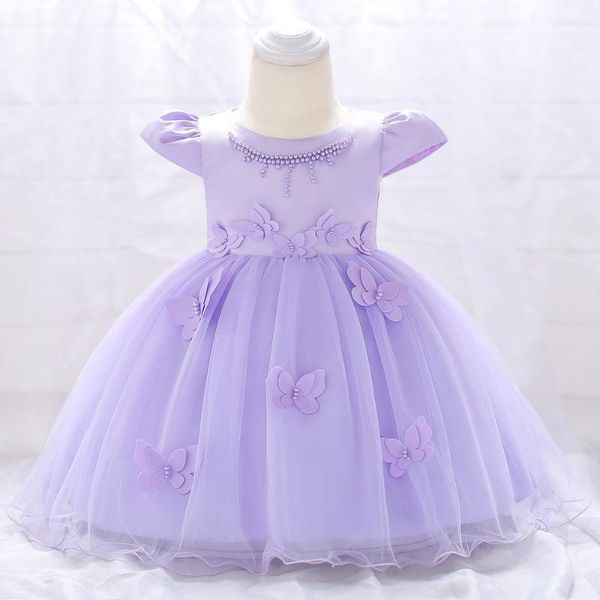 

girl's dresses 2021 butterfly baptism dress birthday for 1 year baby girl clothes party wedding bridesmaid princess vestidos1, Red;yellow