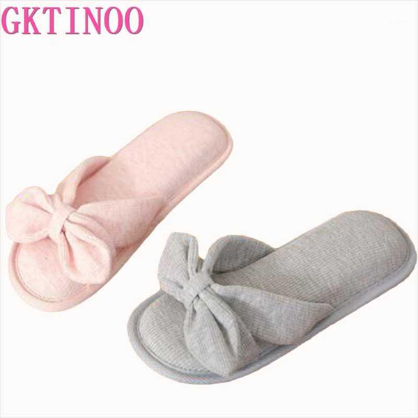 

gktinoo home floor soft women indoor slippers women bedroom slippers cartoon bowtie japanese indoor home shoes1, Black
