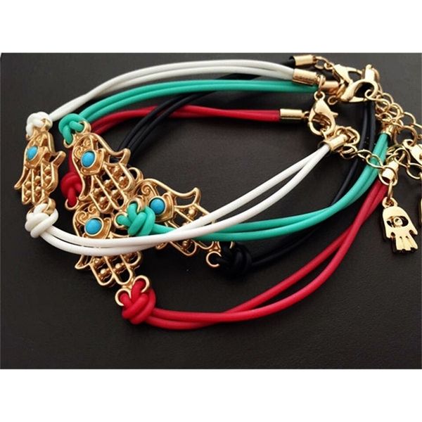

design hamsa hand evil eye new lucky charm amulet bracelet bangle fashion jewelry w889