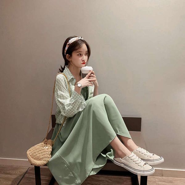 

dress two pieces of french fashion 2020, Black;gray