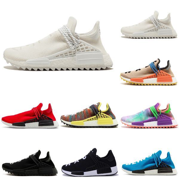 

human race holi pale nude cream men outdoor shoes pharrell yellow black white red blue mens women sports shoes sneakers size 36-47