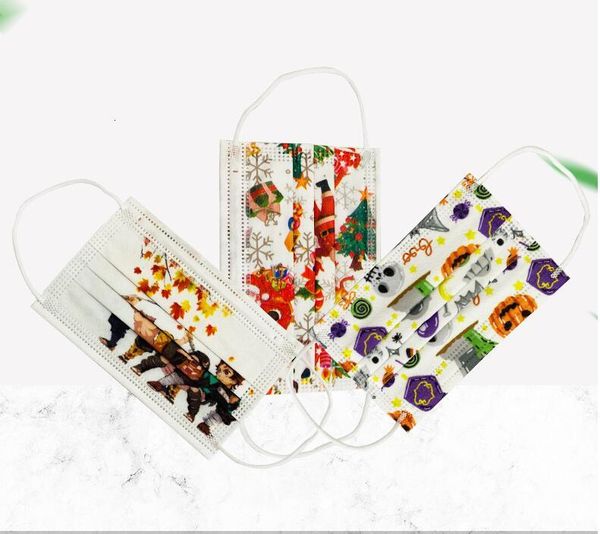 

masks 2020 christmas hallowen demon slayer disposable ear loop 3 ply breathable dust anti-pollution face mask mouth