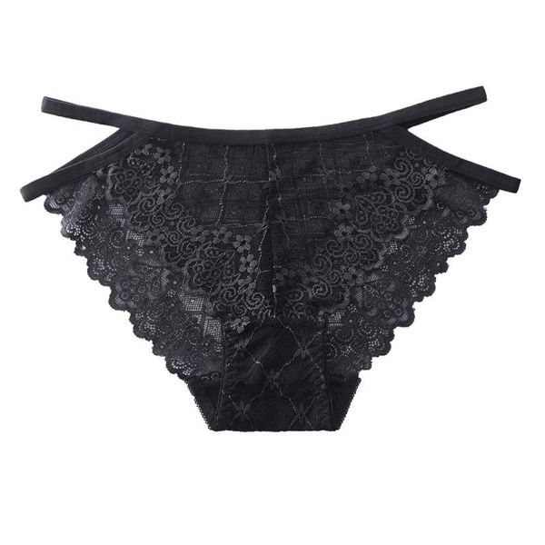 

women underwear hollow large size seamless briefs erotic pants, Black;pink