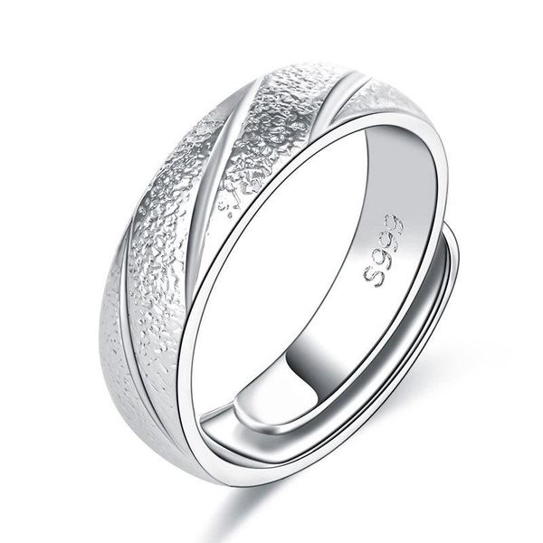 

яд подарки регулируемого простое открытие классических кольца для мужчин из нержавеющей стали кольца мужчина engagement wedding jewelry коль, Silver