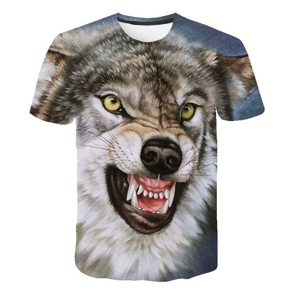 

tiger 3d wolf male 3d print shirts comics harajuku humor men clothing