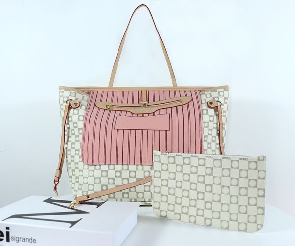 Großhandel klassische Designer-Tragetaschen, modische Blumen-Lederhandtaschen, Damen-High-Capacity-Composite-Einkaufshandtasche, Umhängetaschen, braune Geldbörsen, Umhängetasche