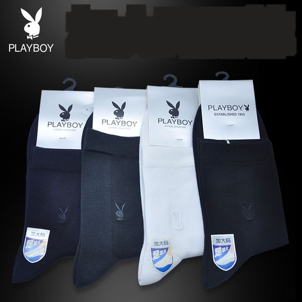 

playboy big size men's fattening in autumn and winter increase medium height thick men's 45 46 47 socks and socks 5ml0x, Black