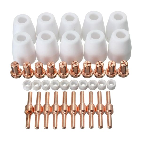 

40pcs plasma cutting consumables (extended) fit cut40 50 with plasma cutter torch pt31 lg40 cut-40 cut-50 ct-312