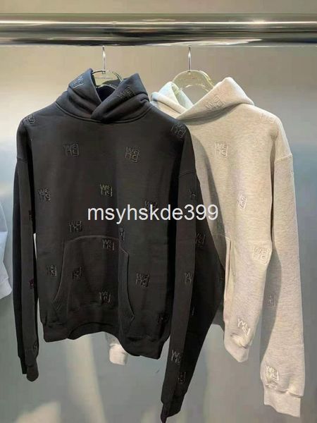 

women's hoodies & sweatshirts 5265 aw king early spring letter embroidery loose pullover women's fashion, Black