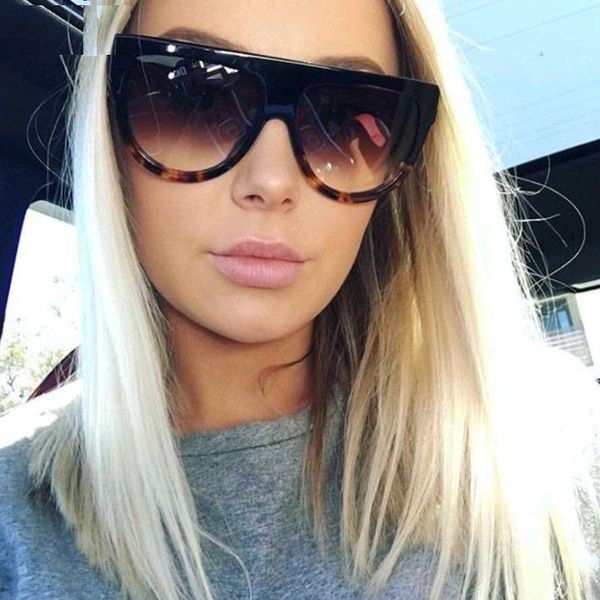 

Newest Oversized Vintage Sunglasses Women Men Gradient Lens Driving Retro Sun Glasses Ladies Female Eyewear Shades Oculos UV400, White;black