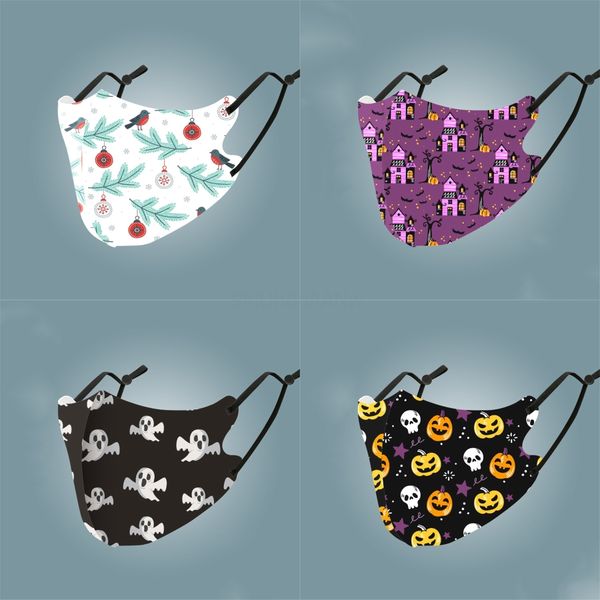 

cartoon animal printed mask leopard printdust windproof face masks party adultfun fancy dress lower half face mask#917, Black