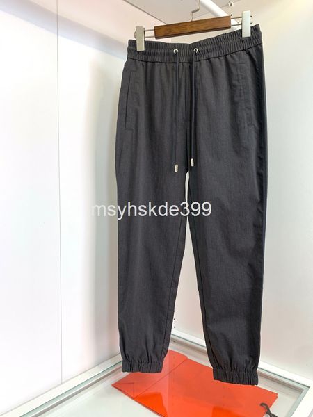 

men's pants ss spring and autumn micro elastic medium waist linen men's nine point pants casual fashion solid color, Black