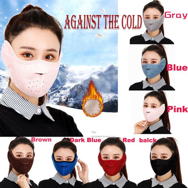 

female earmuffs face 2021winter washable warm reusable cover cycling outdoor sport windproof riding mouth mask