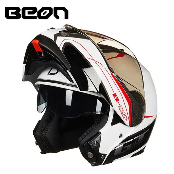 

bain motorcycle helmet, folding helmet, motorcycle dual lens, men's and women's full face racing capacete