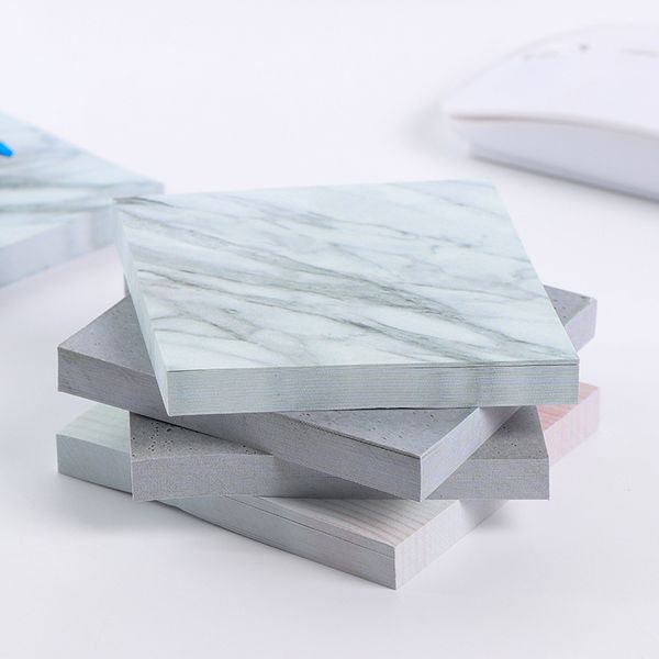 

mini portable color of marble memo pad sticky notepads school office home notes supply, Purple;pink