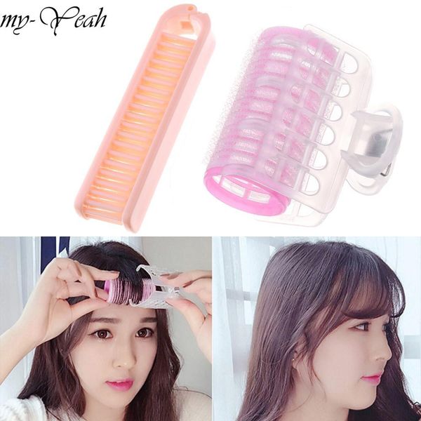 

clamps combair diy portable rollers roller straight 2pc set bangs hair hairdressing curler professional fluffy tool wmtdln rimmer, Silver