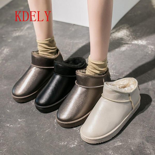 

short boots women's autumn and winter snow boots women's cotton shoes plus velvet thick wild net red cotton winter shoes, Black