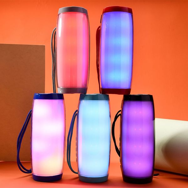 

small computer music speaker outdoor with mic bt speaker wireless mini led light portable bluetooth speaker