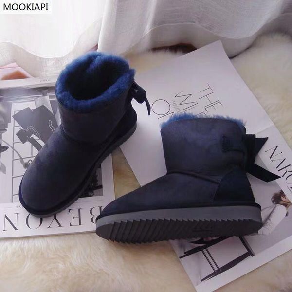 

boots in 2021, china's latest sheepskin and wool women's snow boots, 100% pure 5 colors, delivery, Black