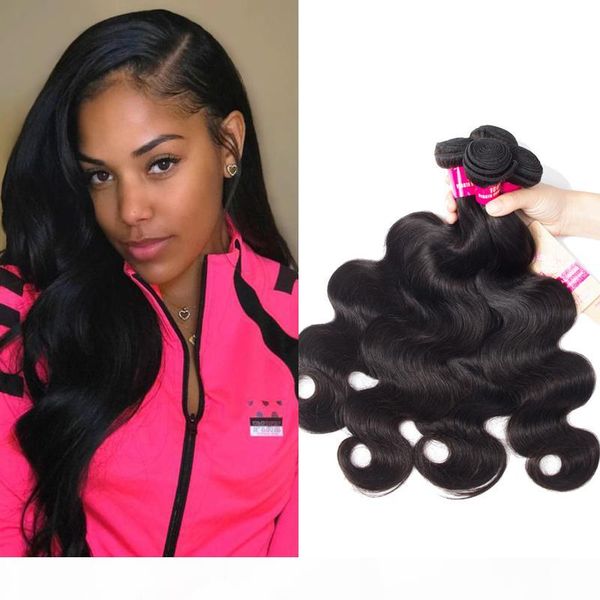 

9a brazilian virgin human hair bundles 100% peruvian malaysian brazilian body wave straight loose wave kinky curly deep wave human hair weft, Black