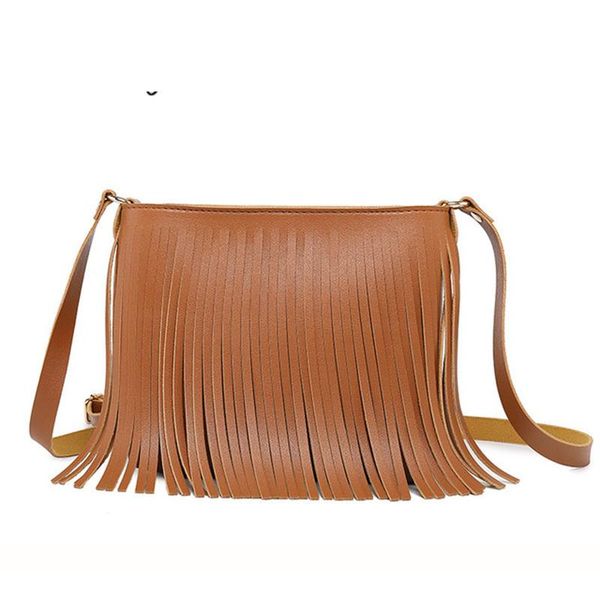 

zzslhl 2020 женская мода кисточкой сумки плеча pu сумки кожа messenger девушки малый crossbody болса feminina a1549