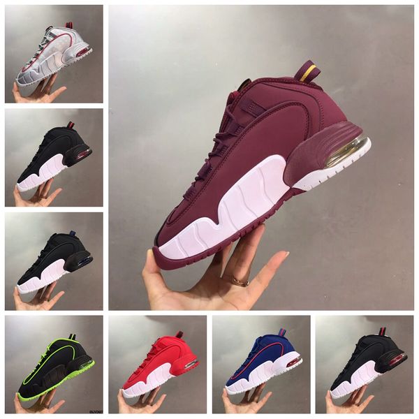 

2020 penny 1 university red volt black mens basketball shoes cushion penny hardaway baskets 1s foam one sports snea