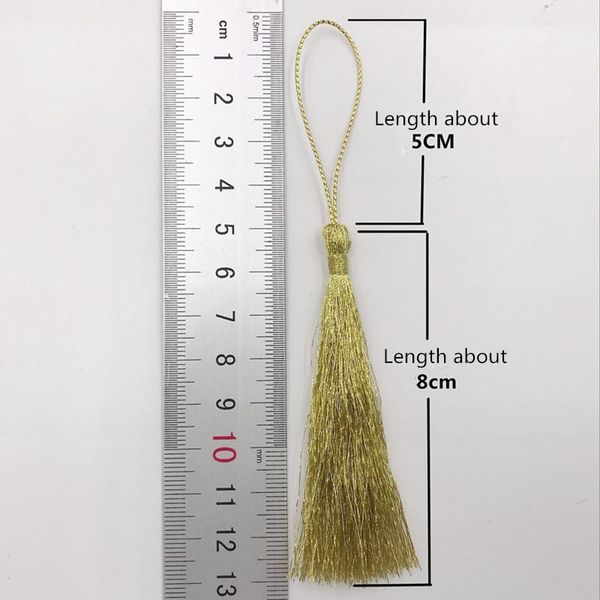 

10 шт. золотой шелковый серебристый шелковый кисточкой кулон ювелирные изделия занавес одежды декоративные аксессуары ключ сумка подвеска ре