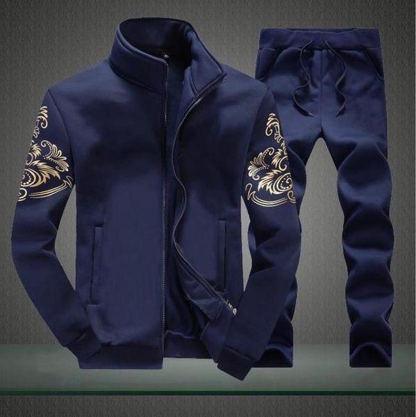 

autumn men sweat suits designer fashion mens tracksuit jogger suits jacket + pants sets sporting suit hip hop sets high quality, Gray