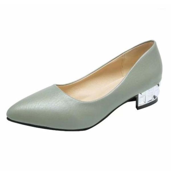

dress shoes fashion pointed toe pumps women office pu leather high heels shallow sandals slip on slides big size zapatos mujer1, Black