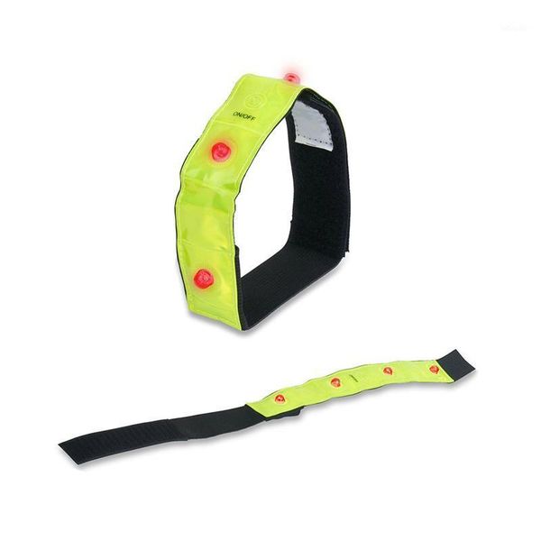 

elbow & knee pads sport arm light band reflective led armband strap safety belt for night running cycling drop1, Black;gray