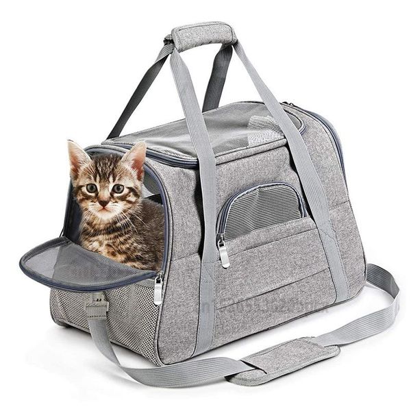 

multifunctional pet shoulder bag oxford cloth foldable pet bag car small dog portable air transport backpack
