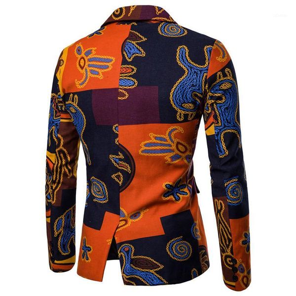 

men's suits & blazers 2021 orange african style men's blazer linen casual printed jackets for men summer fashion suit plus size ma, White;black