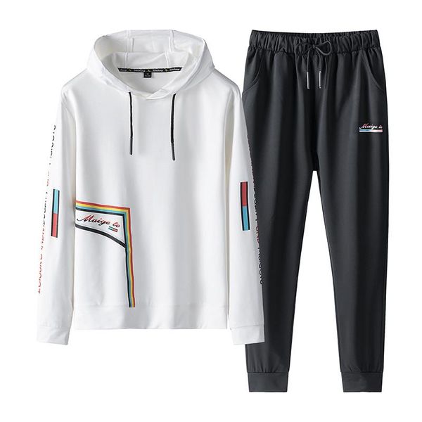 

running sets men's sportswear spring autumn hoodies 2piece male casual jogging tracksuit men 2 piece sweatshirt + sweatpants sports sui, Black;blue