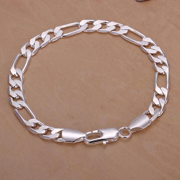 

20cm silver solid 8mm chain classic women cute men women bracelets fashion jewelry christmas gifts h200 h sqczvi, Black