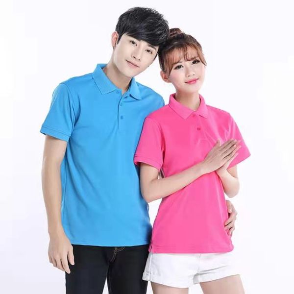 

pure cotton lapel polo shirt custom work clothes short sleeve t-shirt custom advertising shirt shirt embroidery printed logo, White;black