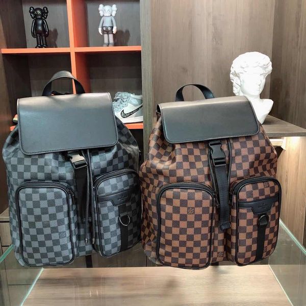 

designer backpack women designer luxury handbags purses leather handbag shoulder bag big backpack 0844, Black