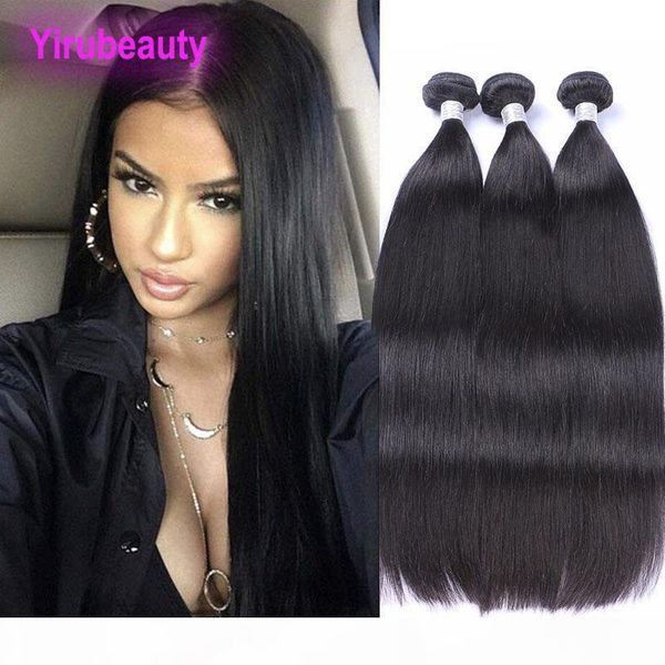 

malaysian human hair long inches 2 bundles straight hair weaves 2 pieces lot 95-100g piece wholesale straight two pieces, Black