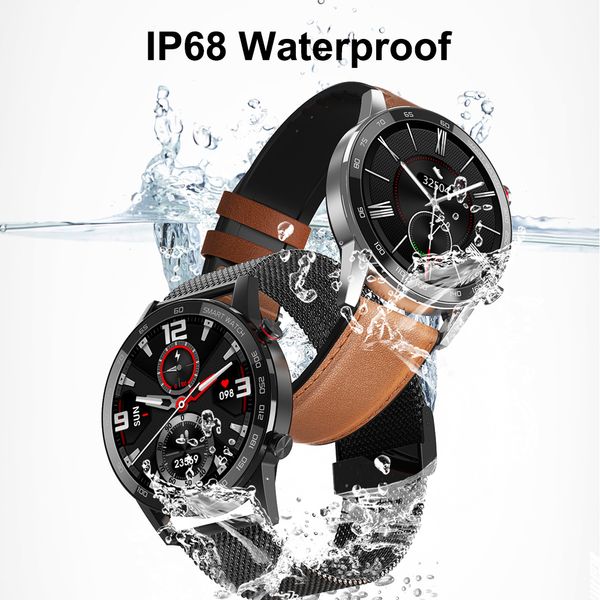 

2021 new dt95 smart watch ip68 waterproof bluetooth call 360*360 ecg heat rate 1.3inch tft sleep monitor vs l16 l13 smartwatch