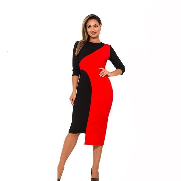 

2021 new designer dress women o neck vestidos summer oversized plus size 6xl patchwork color dresses casual gift female casual, Black;gray