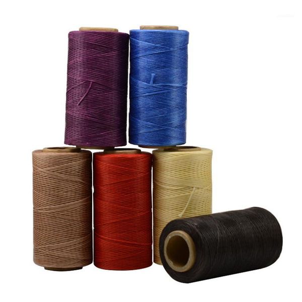 

260m/roll waxed cord leather sewing waxed thread for upholstery bags shoes leather tools material accessories stitching string1, Black;white